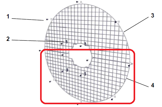 Protective grid f/BD-Blue 140C-6 V23 inside bottom
